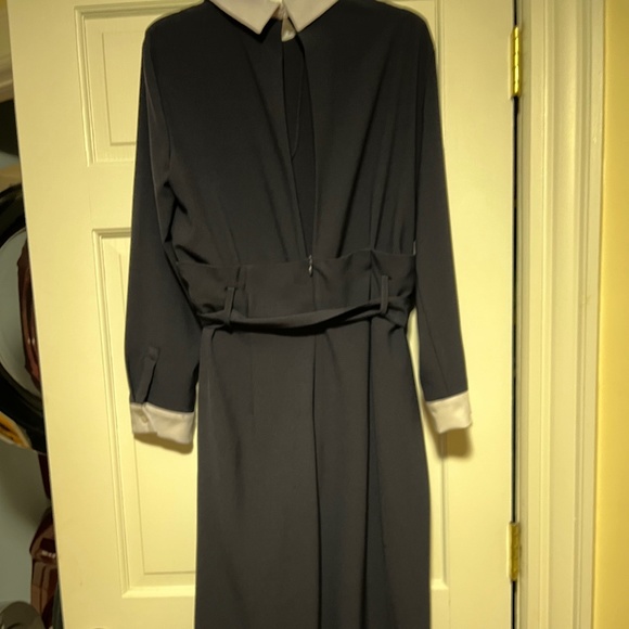 Zara Pants & Jumpsuits Zara Navy Blue High Waisted Jump Suit New